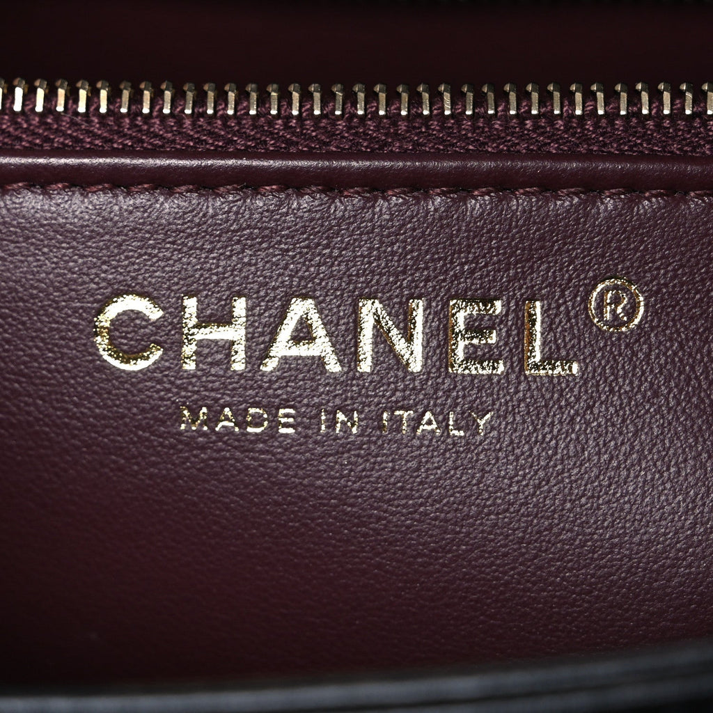 Chanel Lambskin Quilted Small Trendy CC Dual Handle Flap Bag Black
