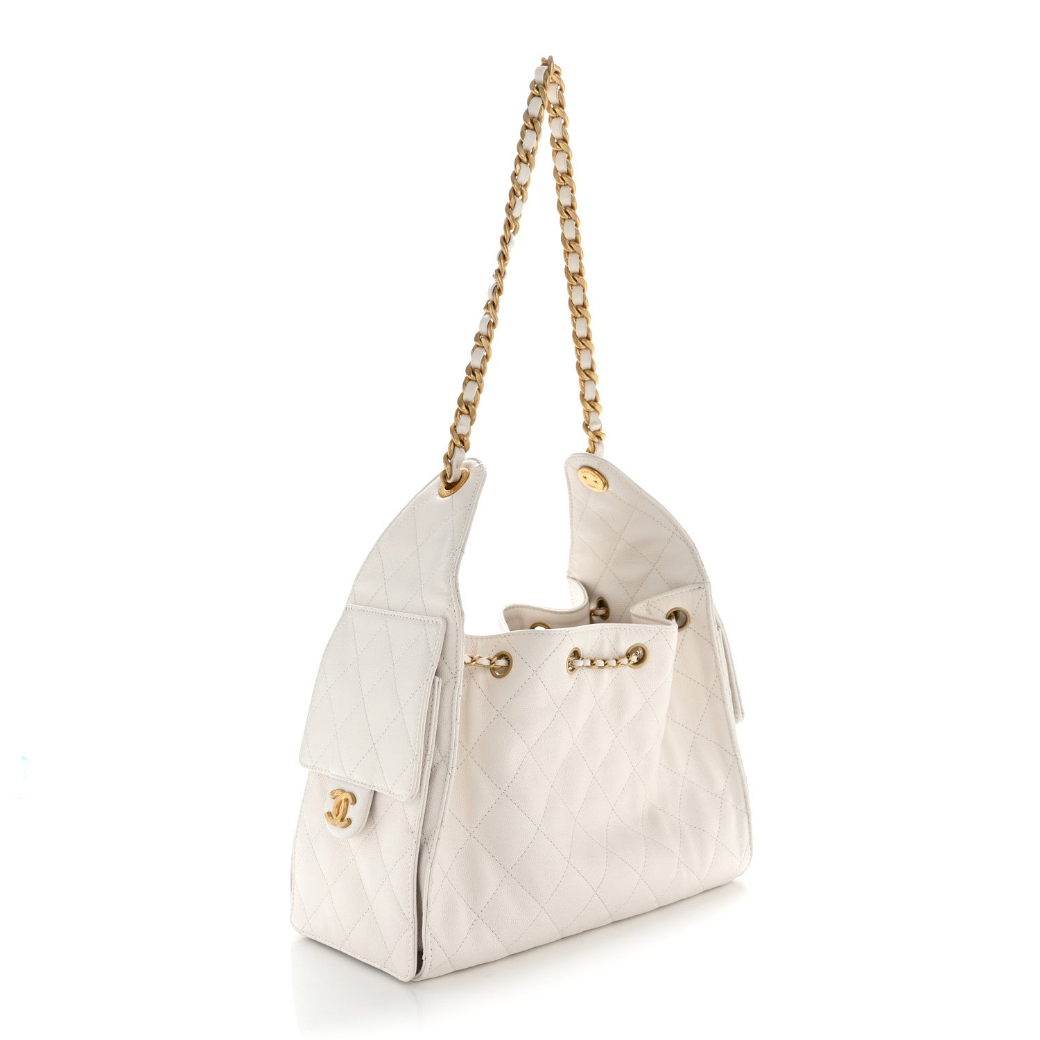 Chanel Caviar Quilted Small Chanel 25 Handbag White