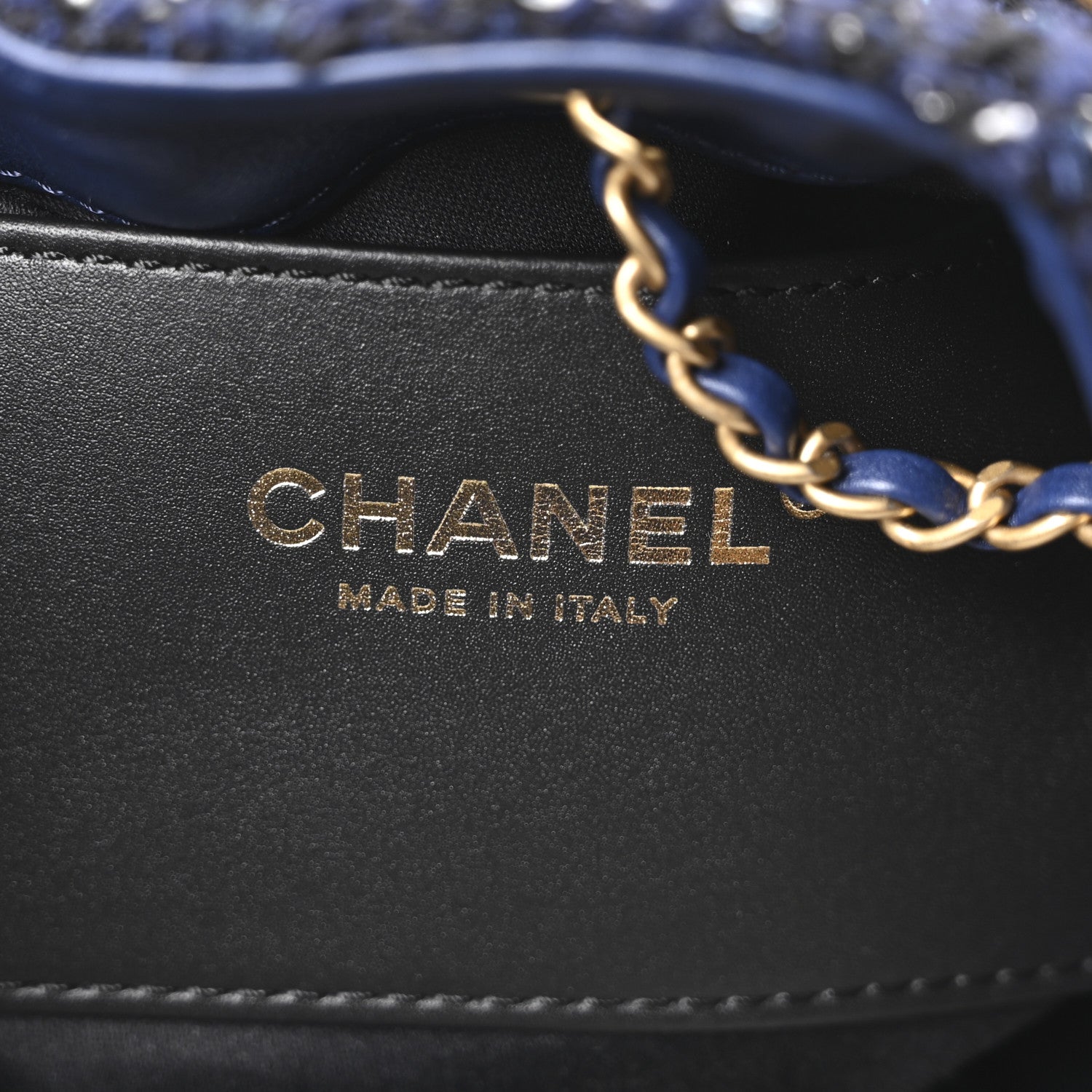 Chanel Tweed Quilted Small Chanel 25 Handbag Blue