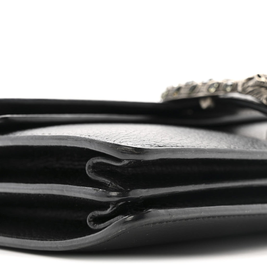 Gucci Pebbled Calfskin Small Dionysus Shoulder Bag Black