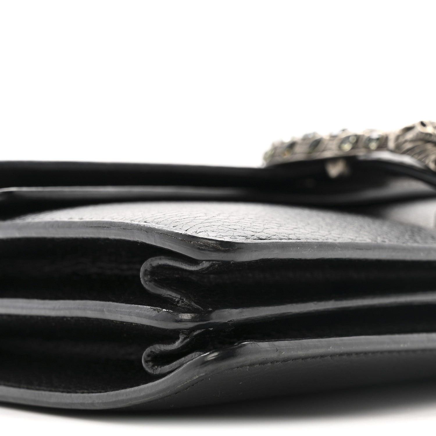 Gucci Pebbled Calfskin Small Dionysus Shoulder Bag Black