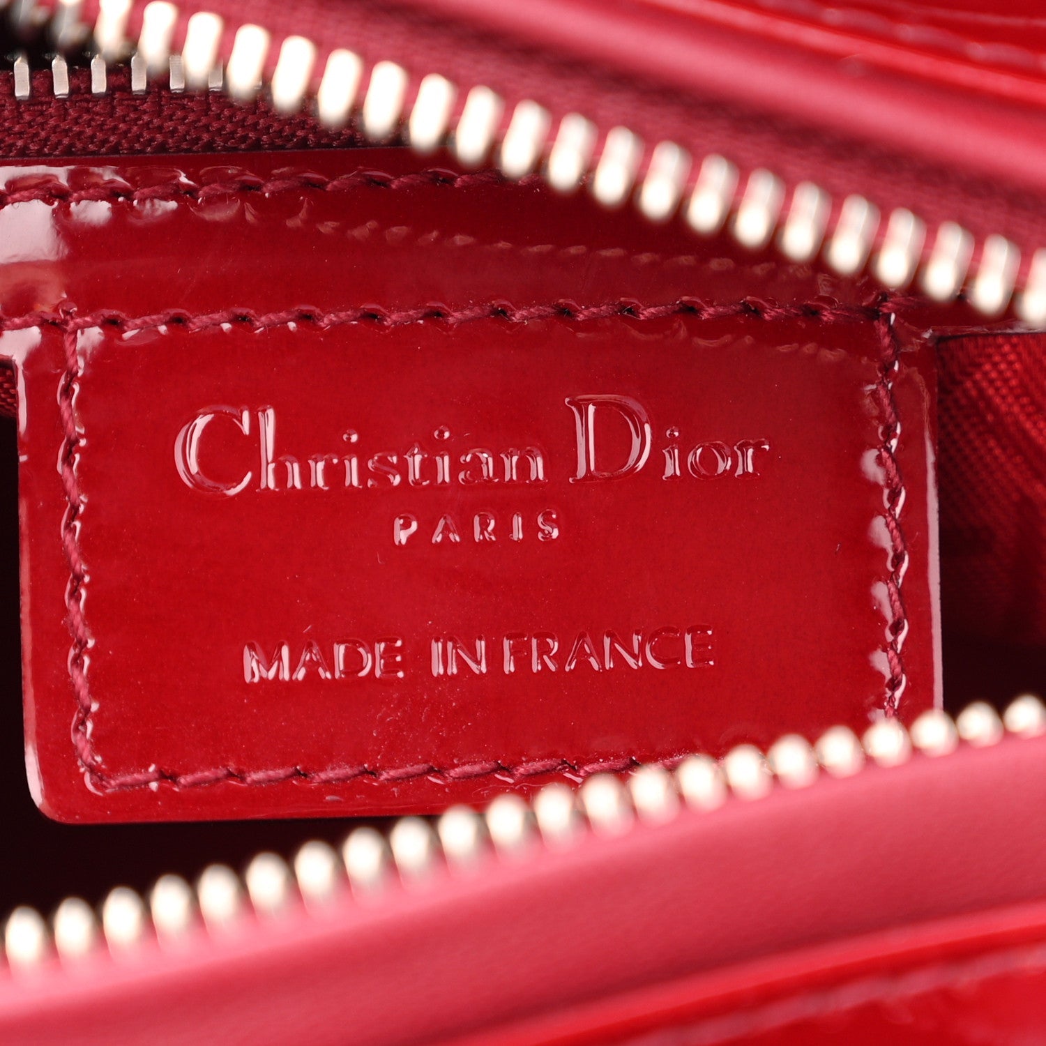 Christian Dior Patent Cannage Medium Lady Dior Red