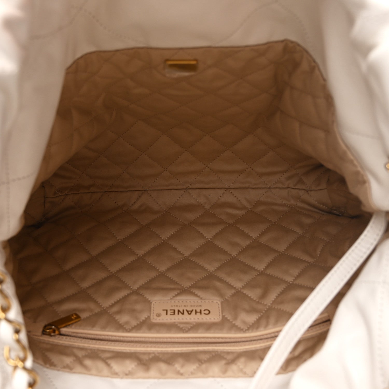 Chanel Shiny Calfskin Quilted Small Chanel 22 White