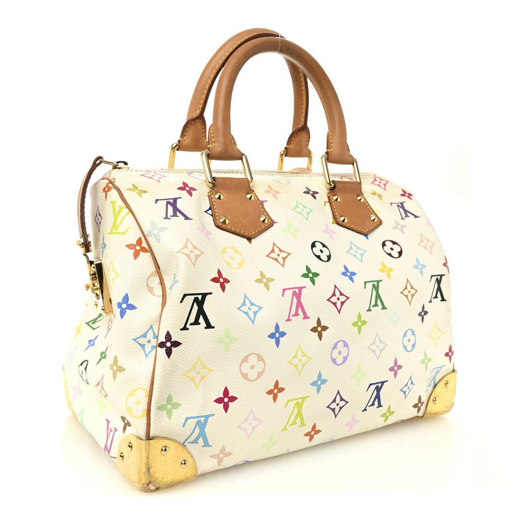 Louis Vuitton Monogram Multicolor Speedy 30 White