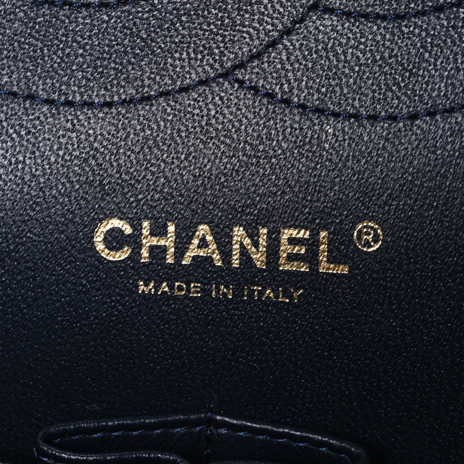 Chanel Lambskin Quilted Jumbo Double Flap Navy