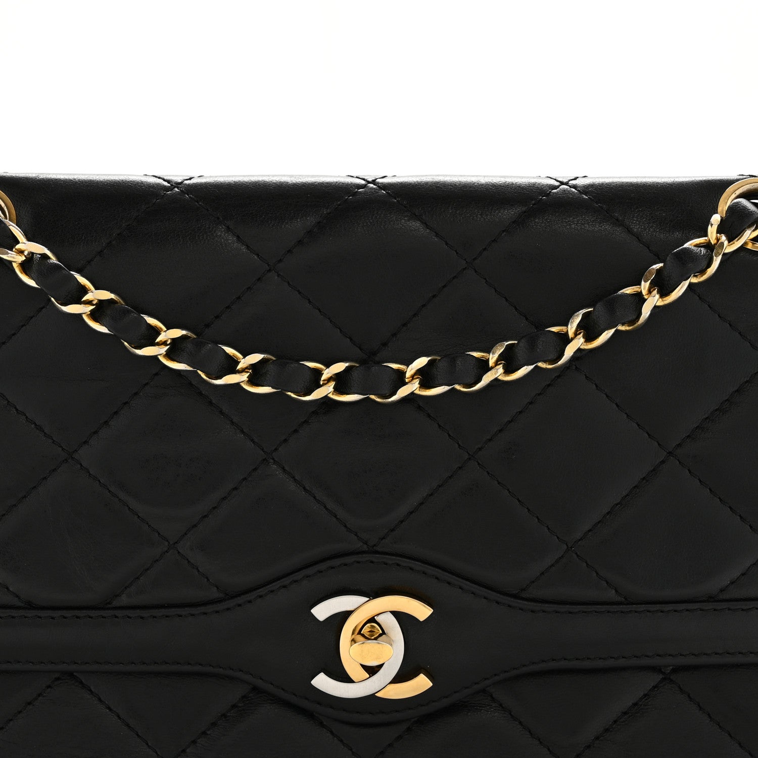 Chanel Lambskin Medium Double Flap Black