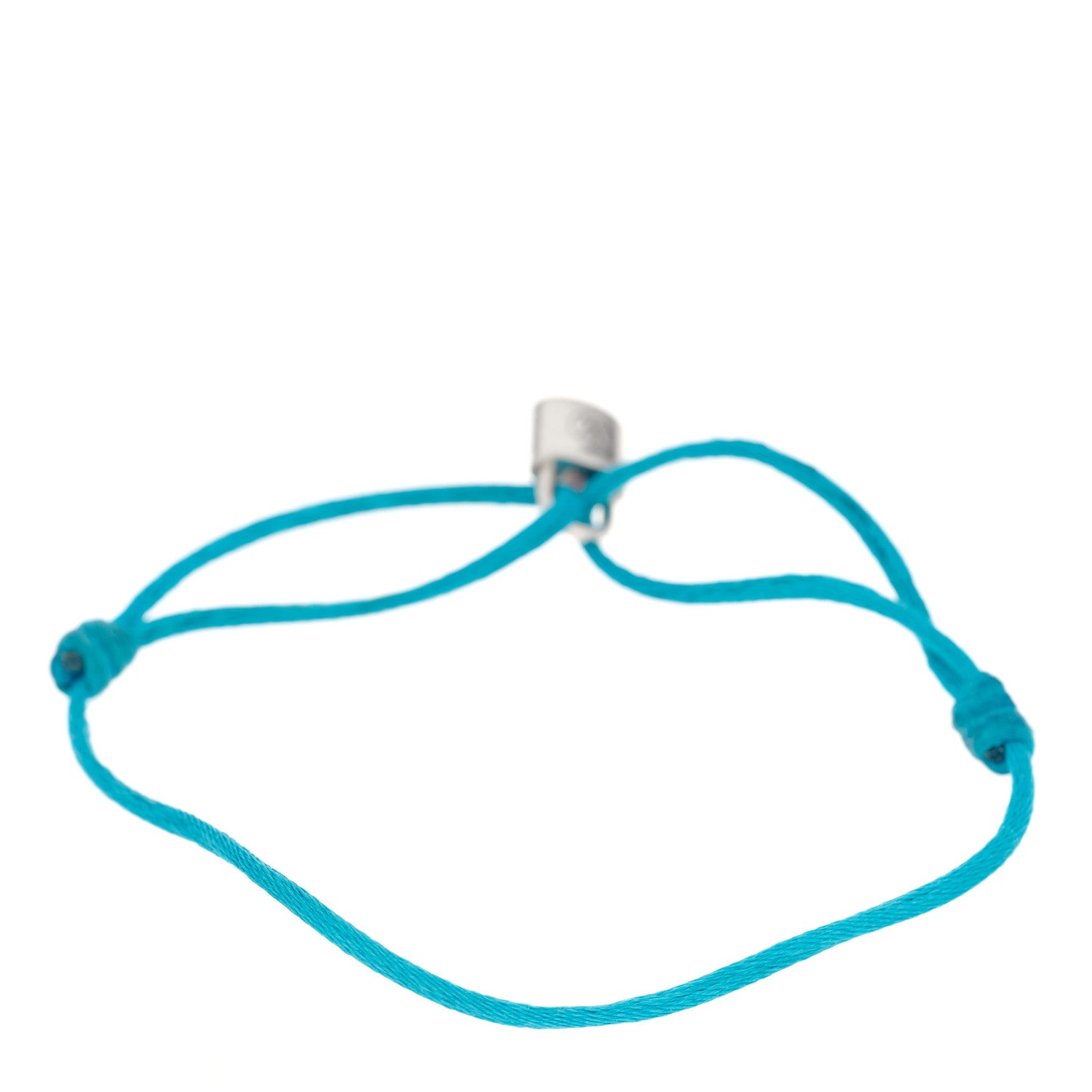 Louis Vuitton Sterling Silver Lockit Adjustable Cord Bracelet Blue