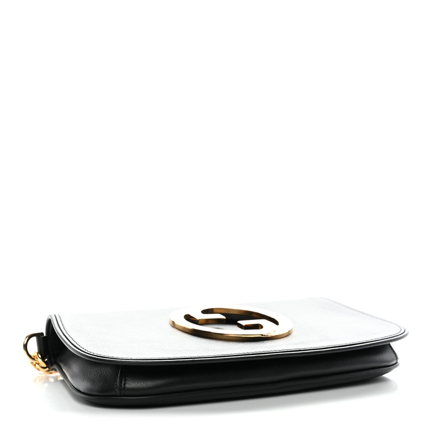 Gucci Roxy Calfskin Blondie Chain Shoulder Flap Bag Black