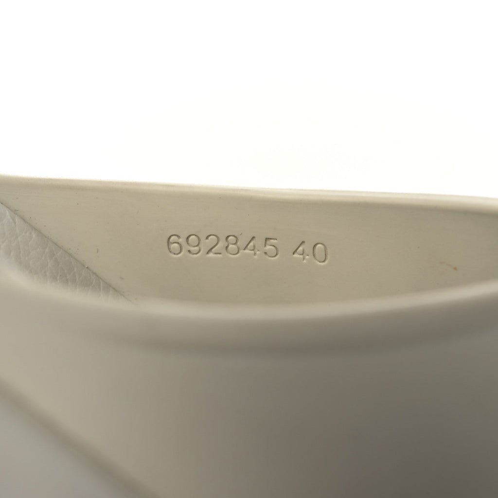 Gucci Soft Rubber Womens Interlocking G Platform 42mm Slide Sandals 40 Off White