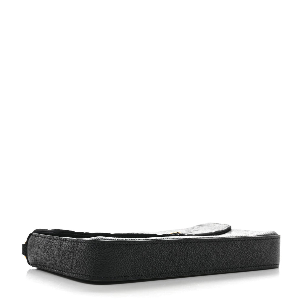 Louis Vuitton Empreinte Pochette Felicie Chain Wallet Black