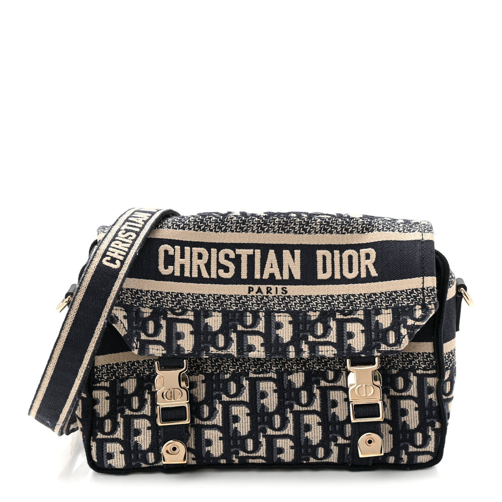 Christian Dior Oblique Small Diorcamp Bag Blue