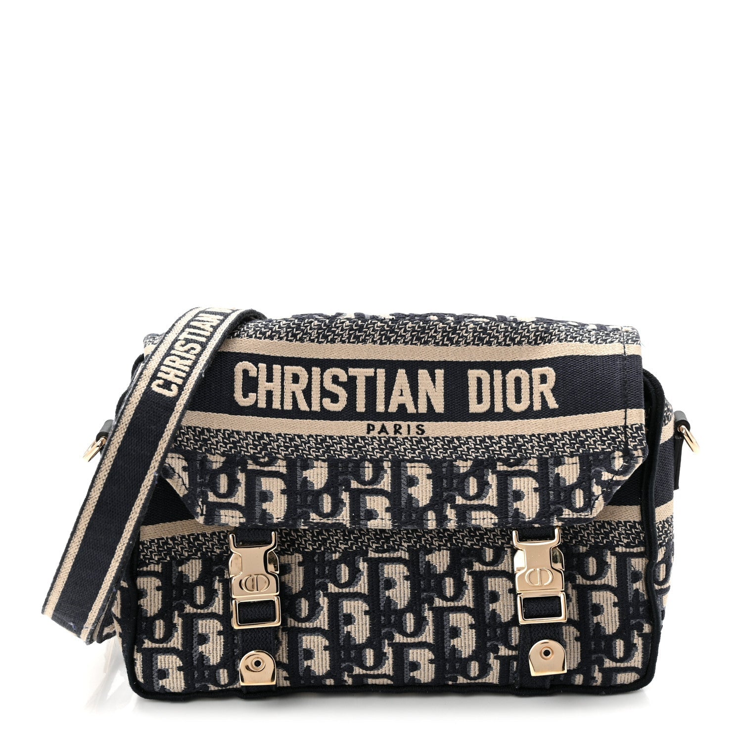 Christian Dior Oblique Small Diorcamp Bag Blue