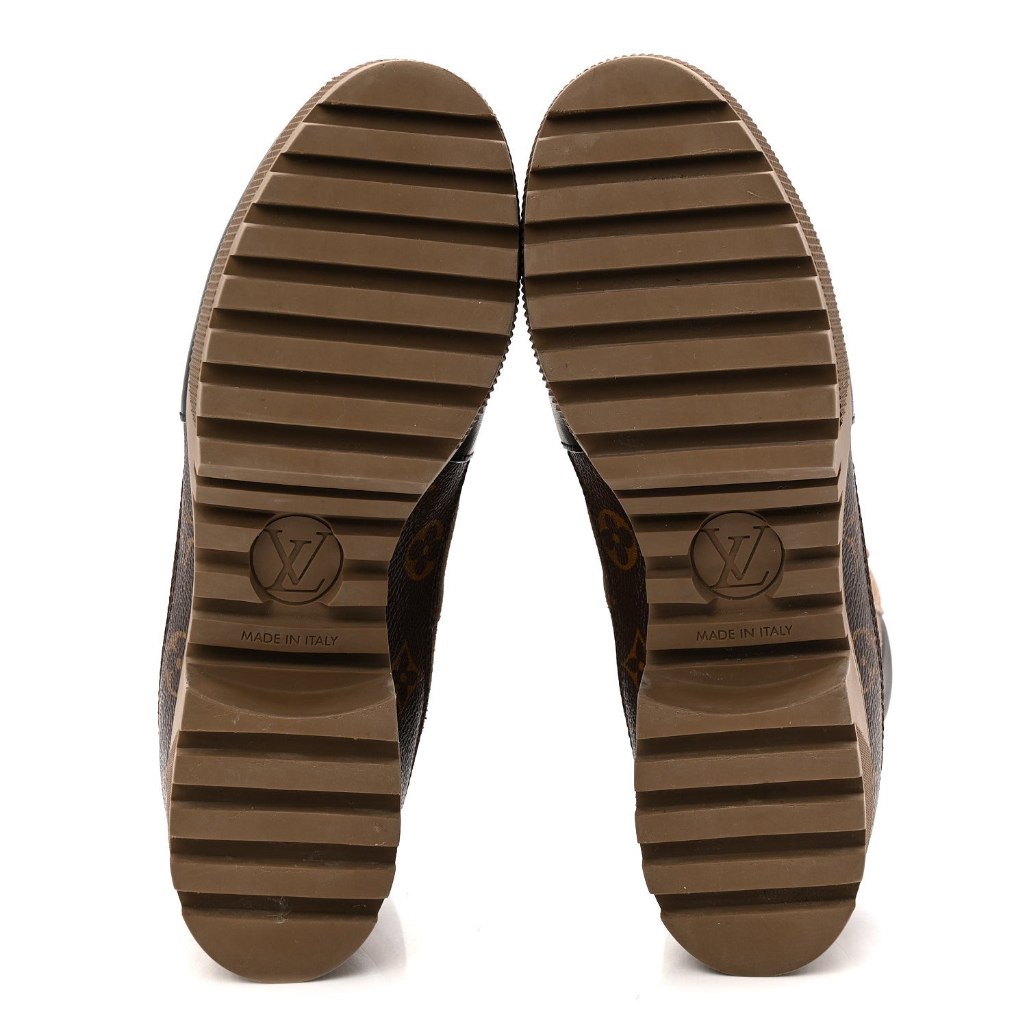 Louis Vuitton Suede Calfskin Monogram Laureate Platform Desert Boots 40 Taupe