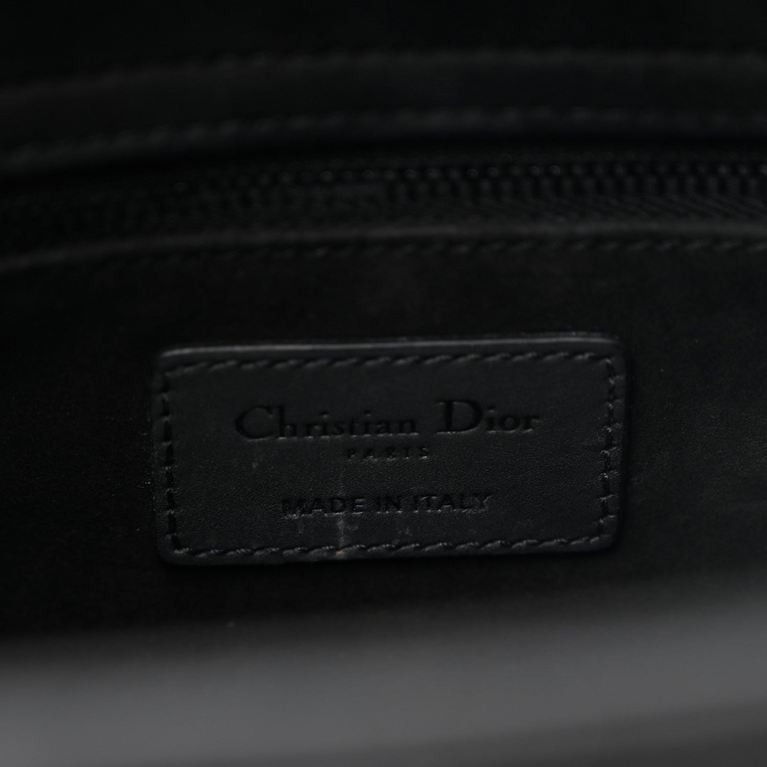 Christian Dior Ultra Matte Calfskin Cannage Medium Lady Dior Black