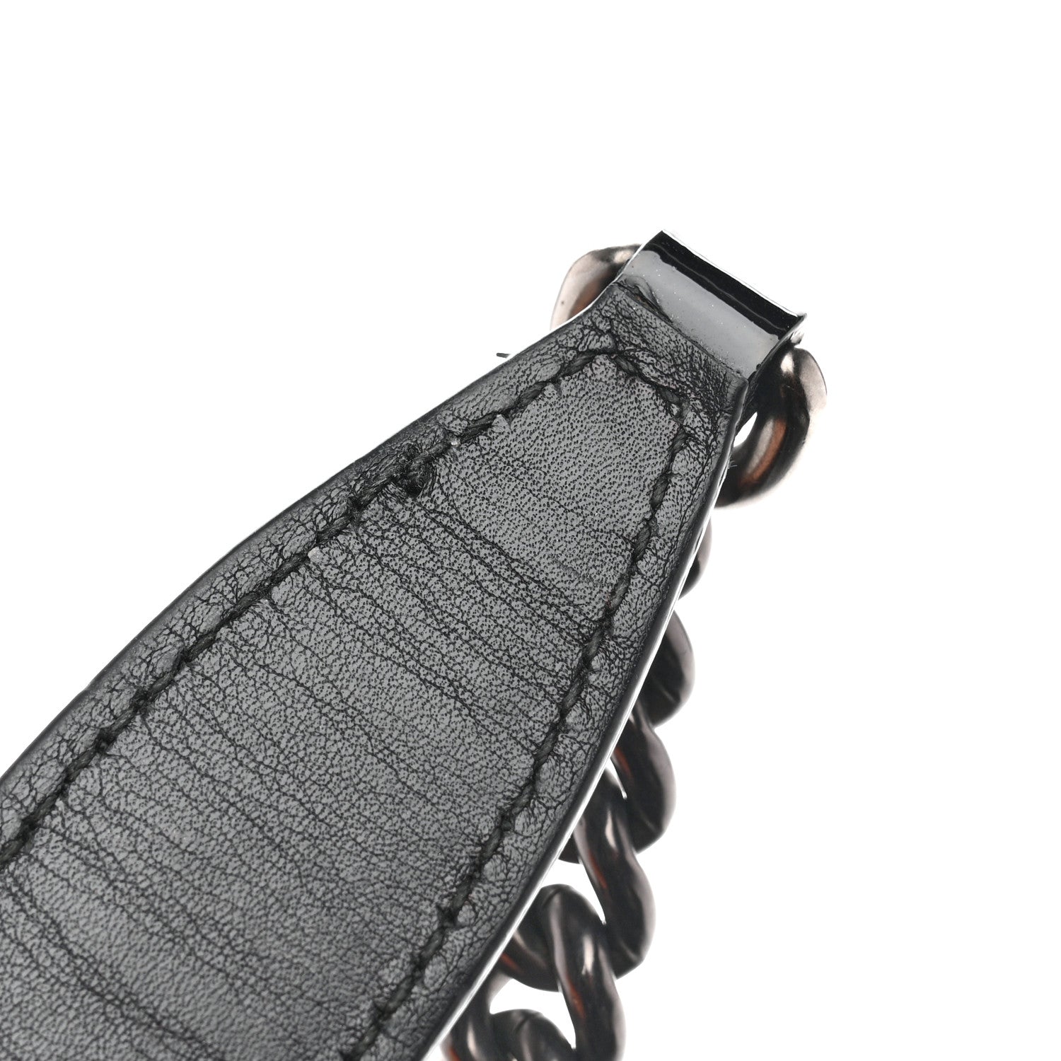 Gucci Patent Shearling Medium Soho Chain Shoulder Bag Black
