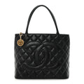 Chanel Caviar Quilted Medallion Tote Black