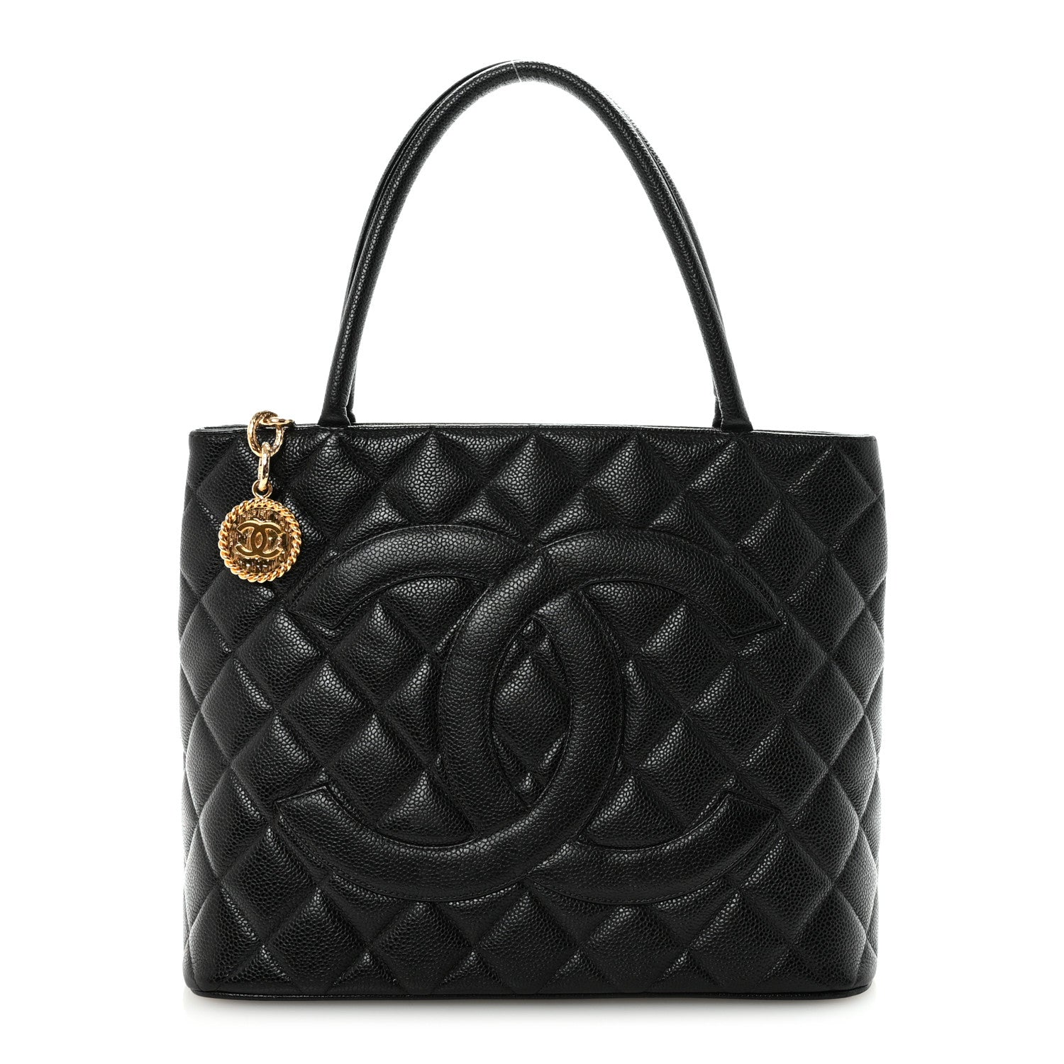 Chanel Caviar Quilted Medallion Tote Black