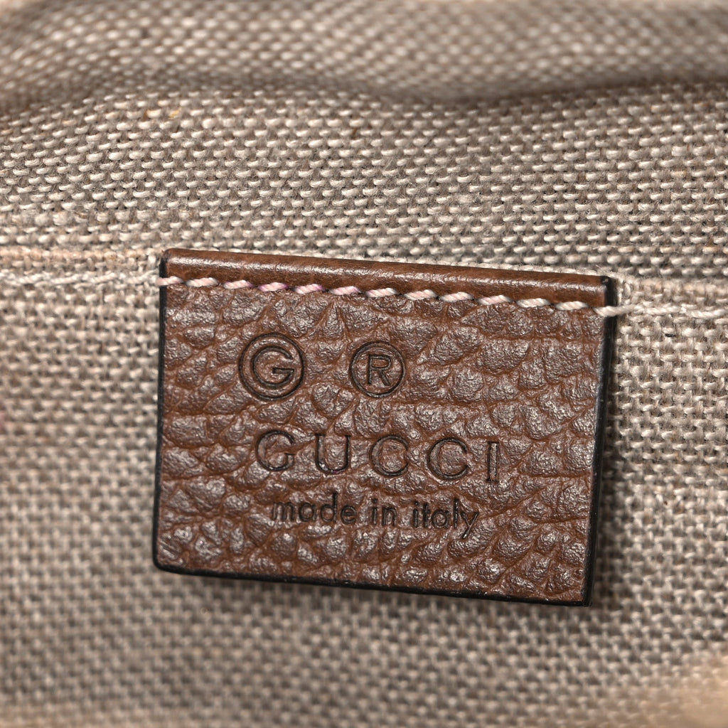 Gucci Monogram Mini Bree Messenger Bag Beige Tabacco