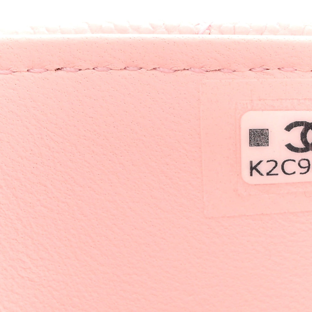 Chanel Caviar Quilted Retro Mini Twist Top Handle Clutch Flap Light Pink