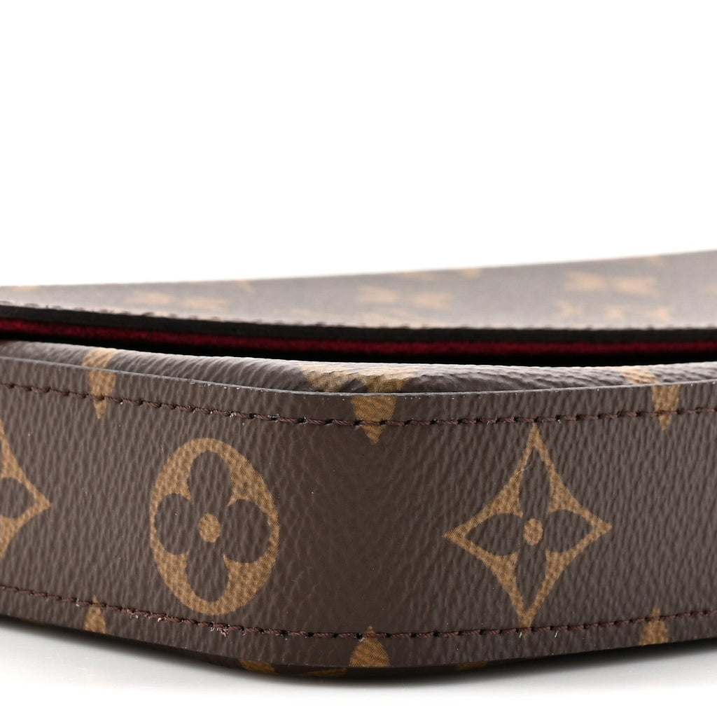 Louis Vuitton Monogram Pochette Felicie Chain Wallet Fuchsia