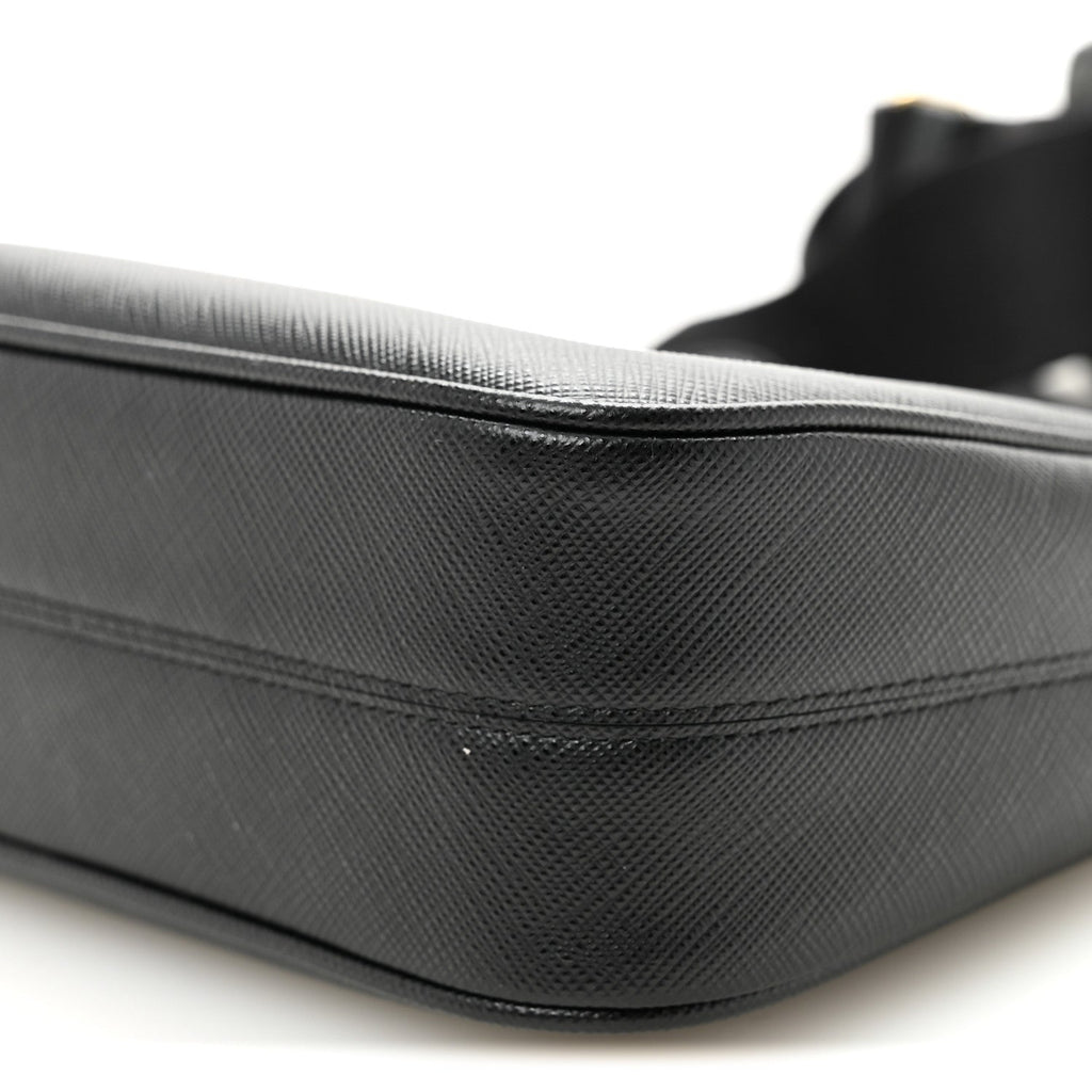 Prada Saffiano Lux Re-Edition 2005 Shoulder Bag Black