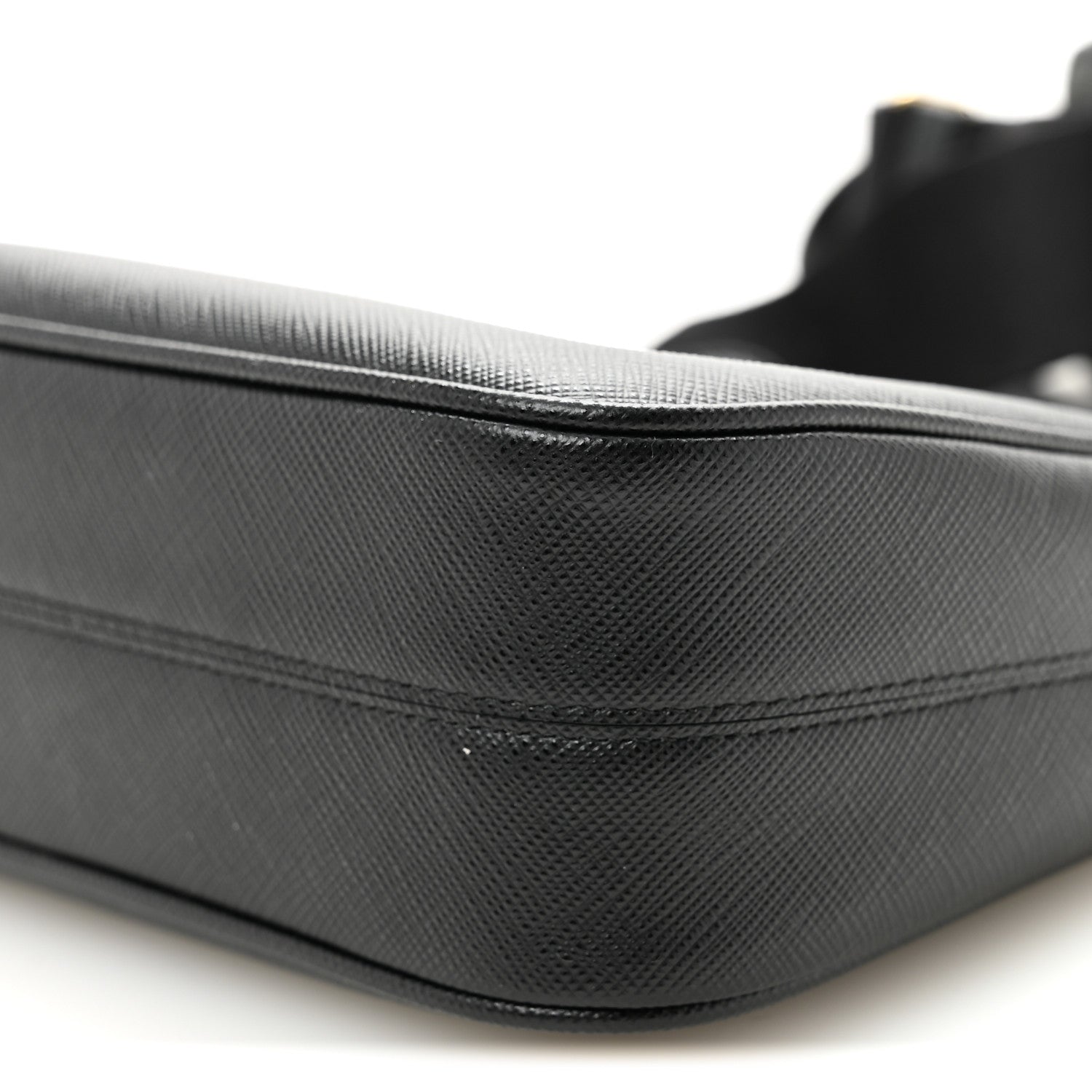 Prada Saffiano Lux Re-Edition 2005 Shoulder Bag Black