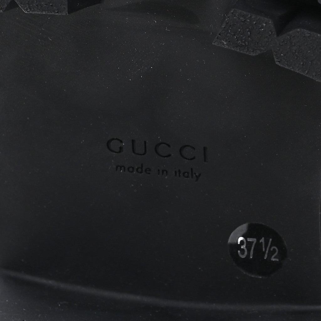Gucci Cordovan Lux Nappa GG Matelasse Lace Up 60mm Combat Boots 37.5 Dark Hazel Brown