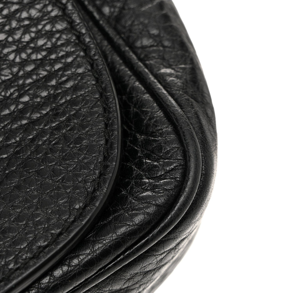 Gucci Pebbled Calfskin Small Soho Flap Crossbody Black