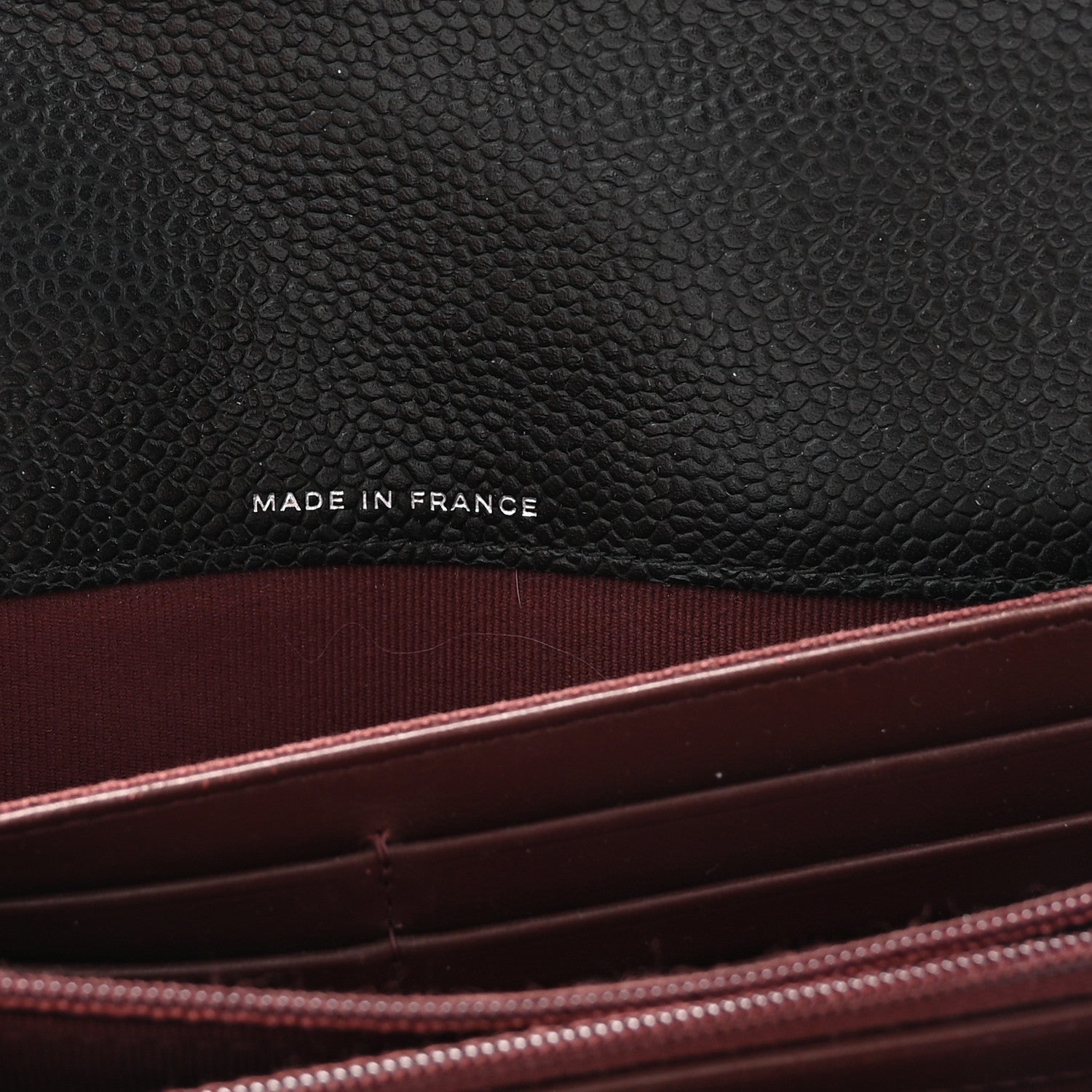 Caviar Quilted Large Gusset Flap Wallet Black