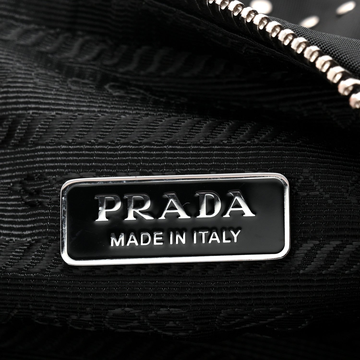 Prada Re-Nylon Vela Studs Mini Re-Edition 2000 Bag Black