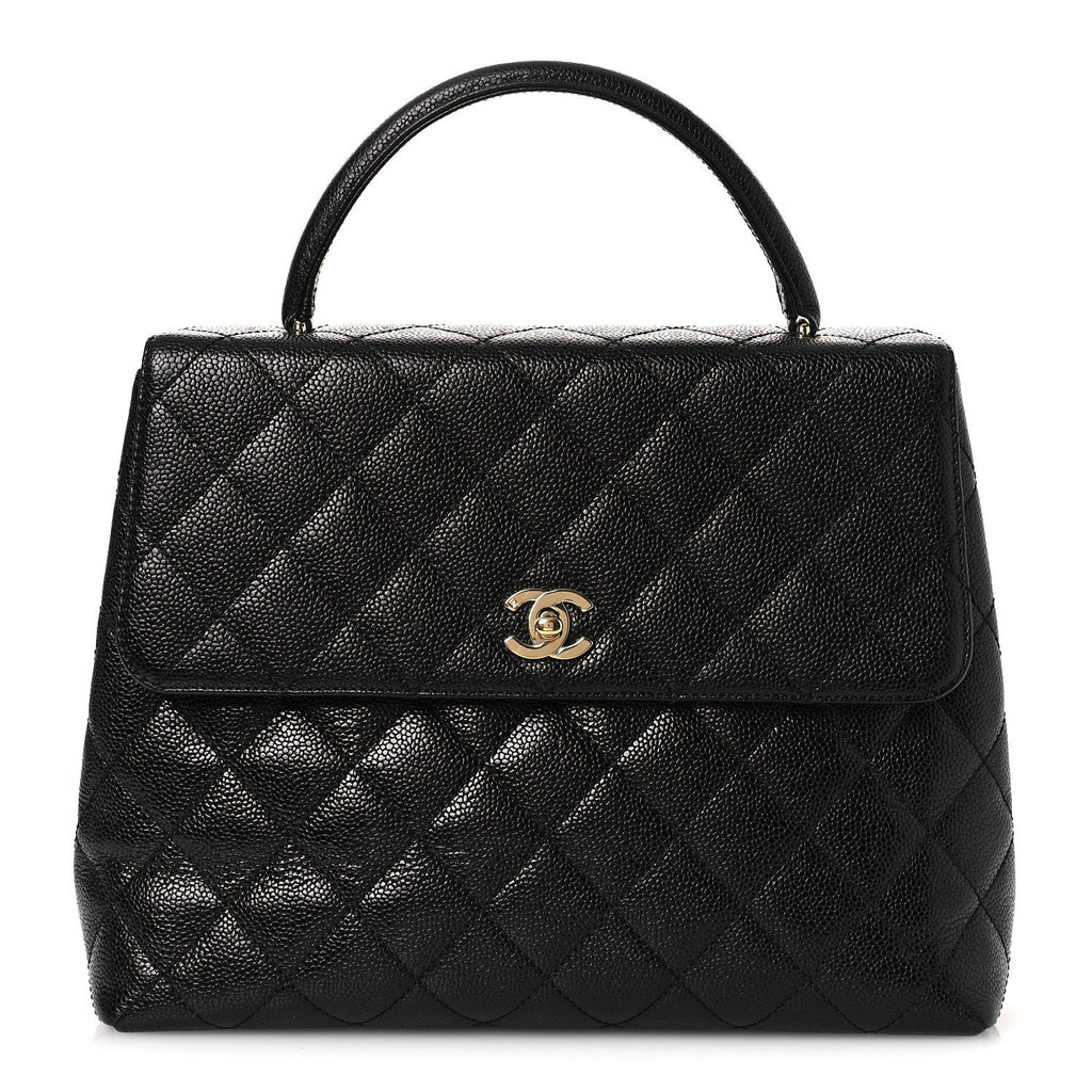 Chanel Caviar Quilted Jumbo Kelly Flap Black