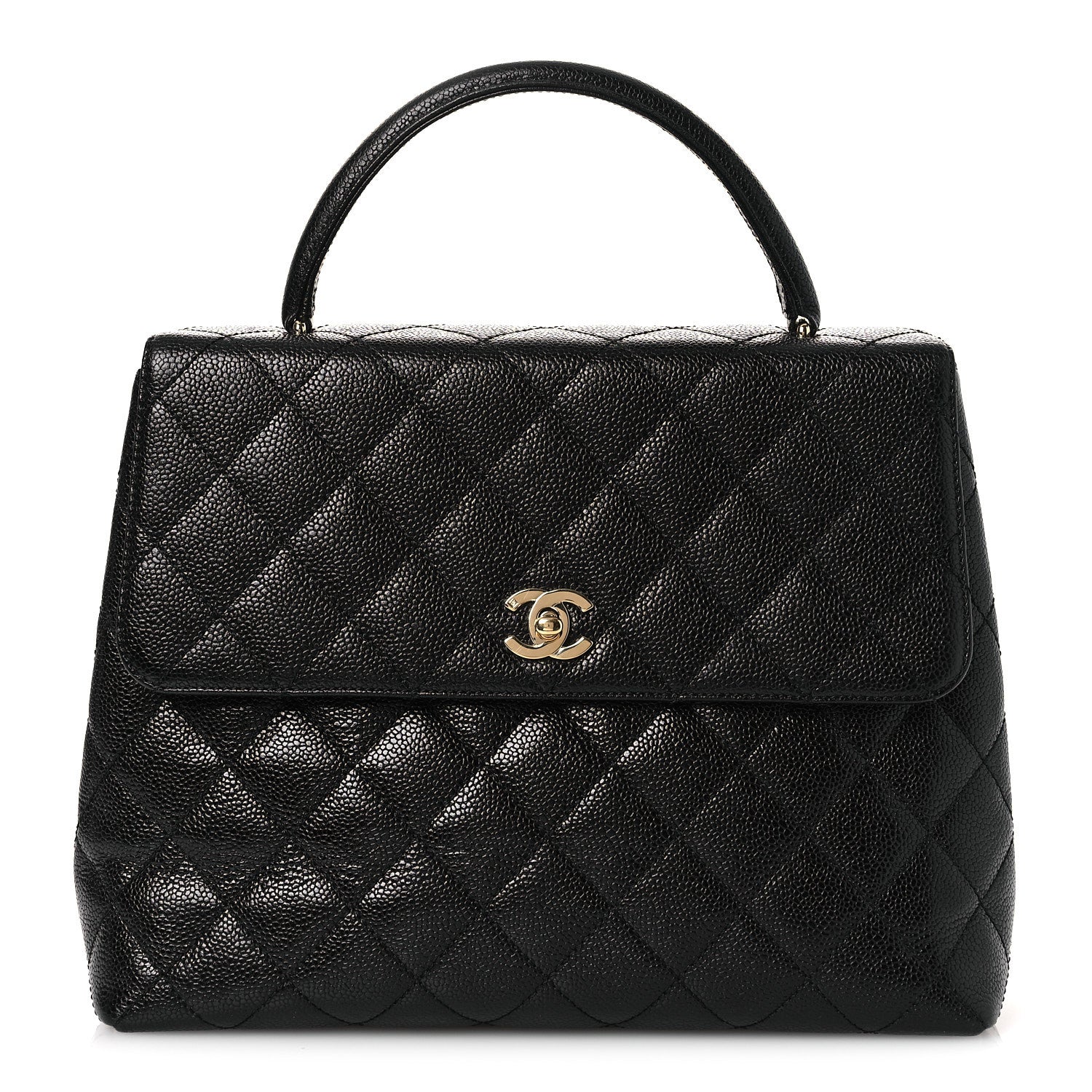Chanel Caviar Quilted Jumbo Kelly Flap Black