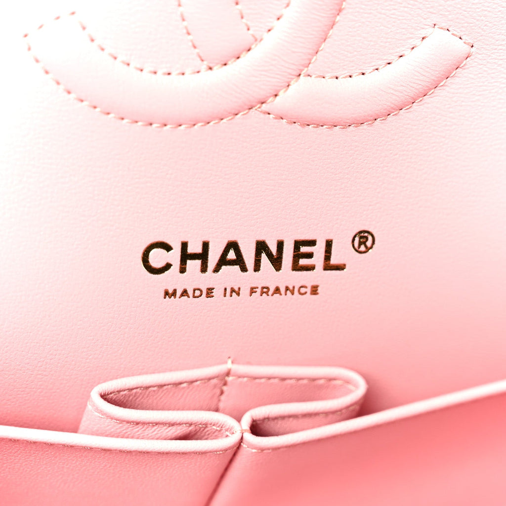 Chanel Caviar Quilted Medium Double Flap Light Pink