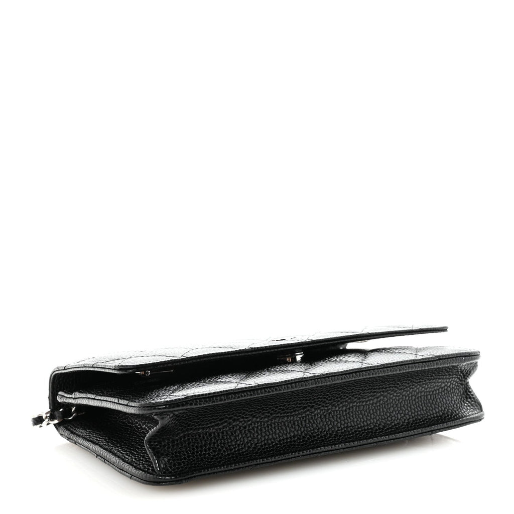 Chanel Caviar Quilted Wallet on Chain WOC Black
