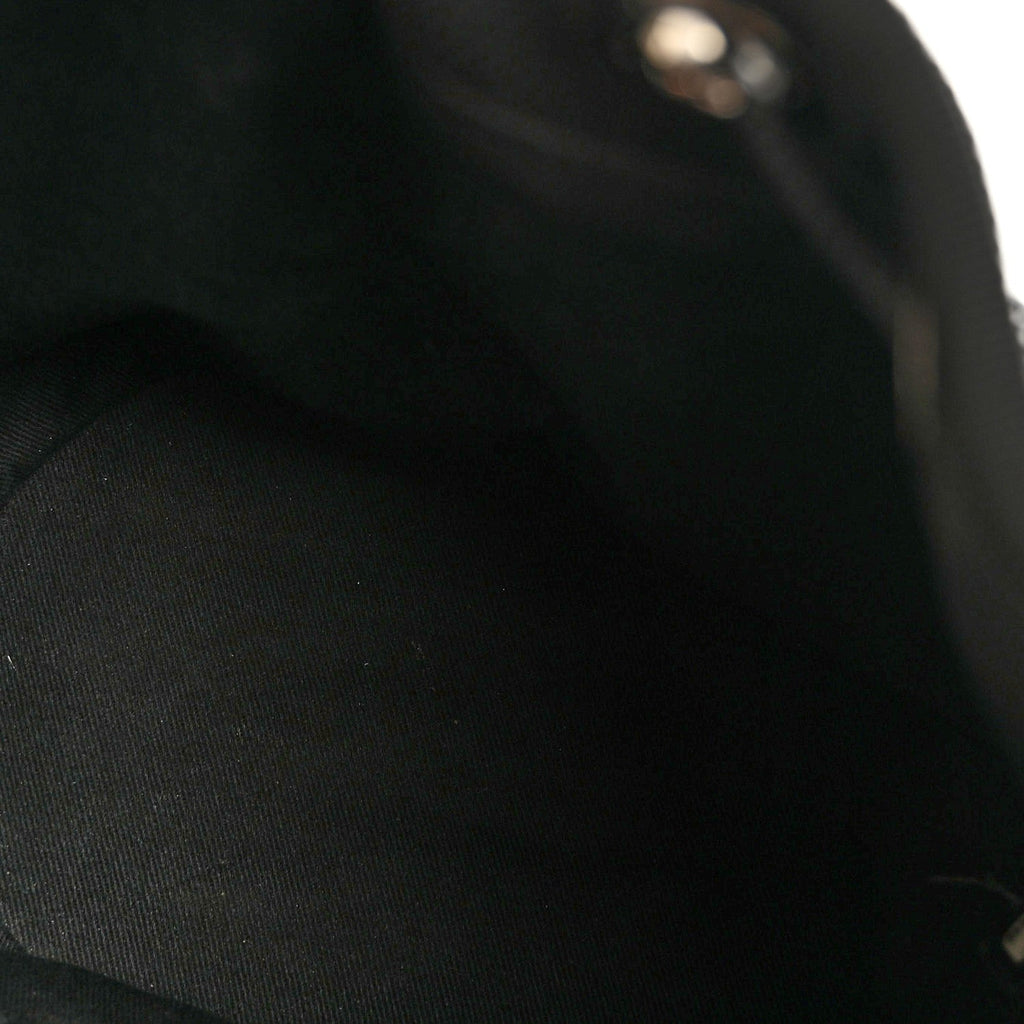 Chanel Canvas Deauville Drawstring Bucket Bag Black