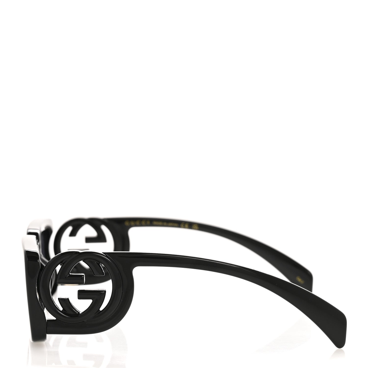 Gucci Acetate Chaise Rectangle Frame Sunglasses GG1325S Black