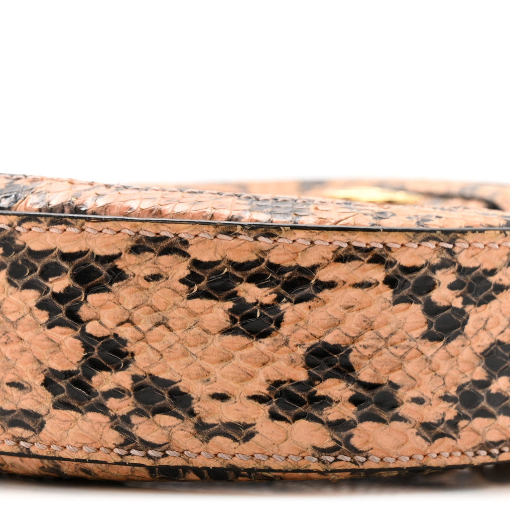 Gucci Snakeskin GG Ophidia Round Crossbody Bag