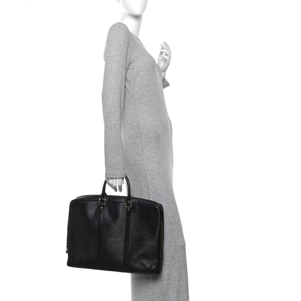 Louis Vuitton Epi Porte-Documents Voyage Briefcase Black