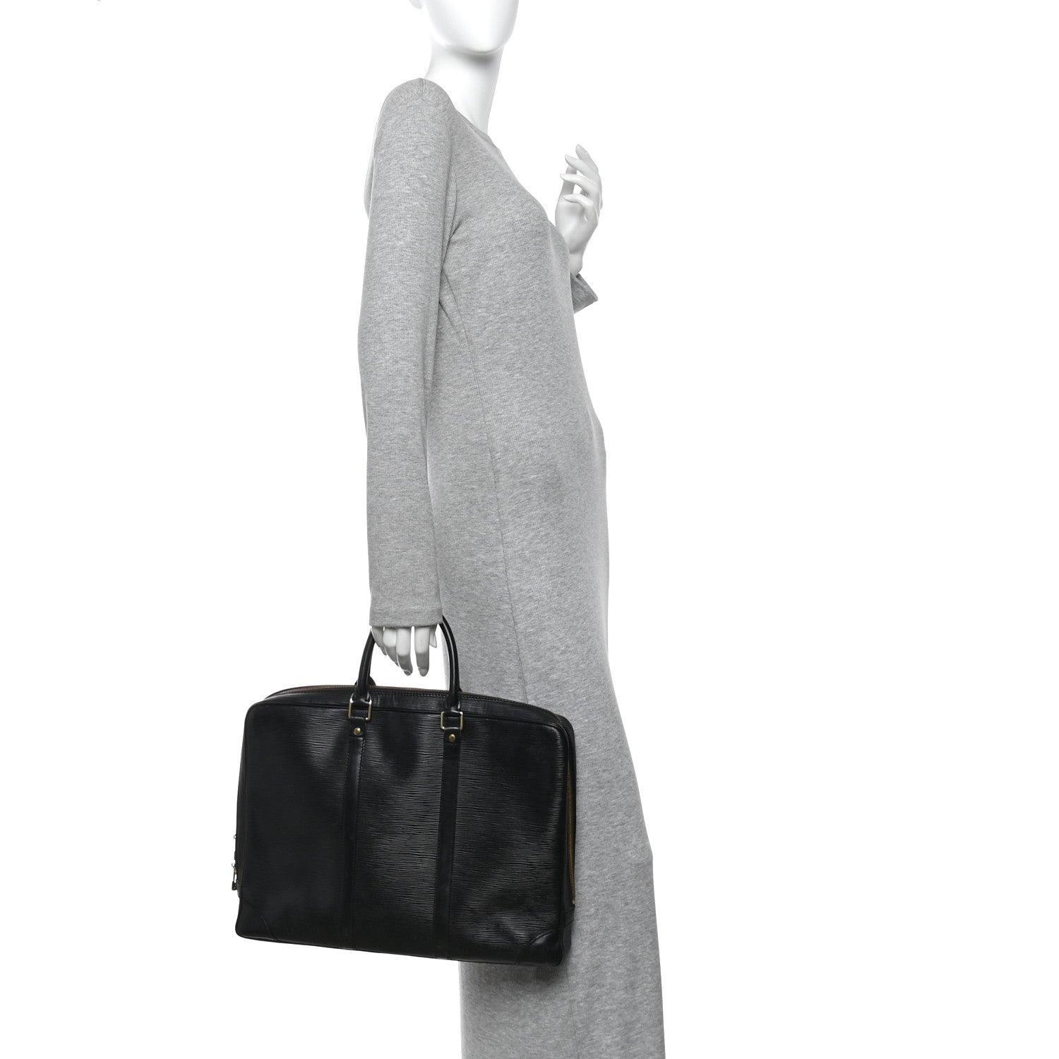 Louis Vuitton Epi Porte-Documents Voyage Briefcase Black