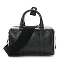 Gucci Calfskin GG Tennis Embossed Mini Duffle Bag Black