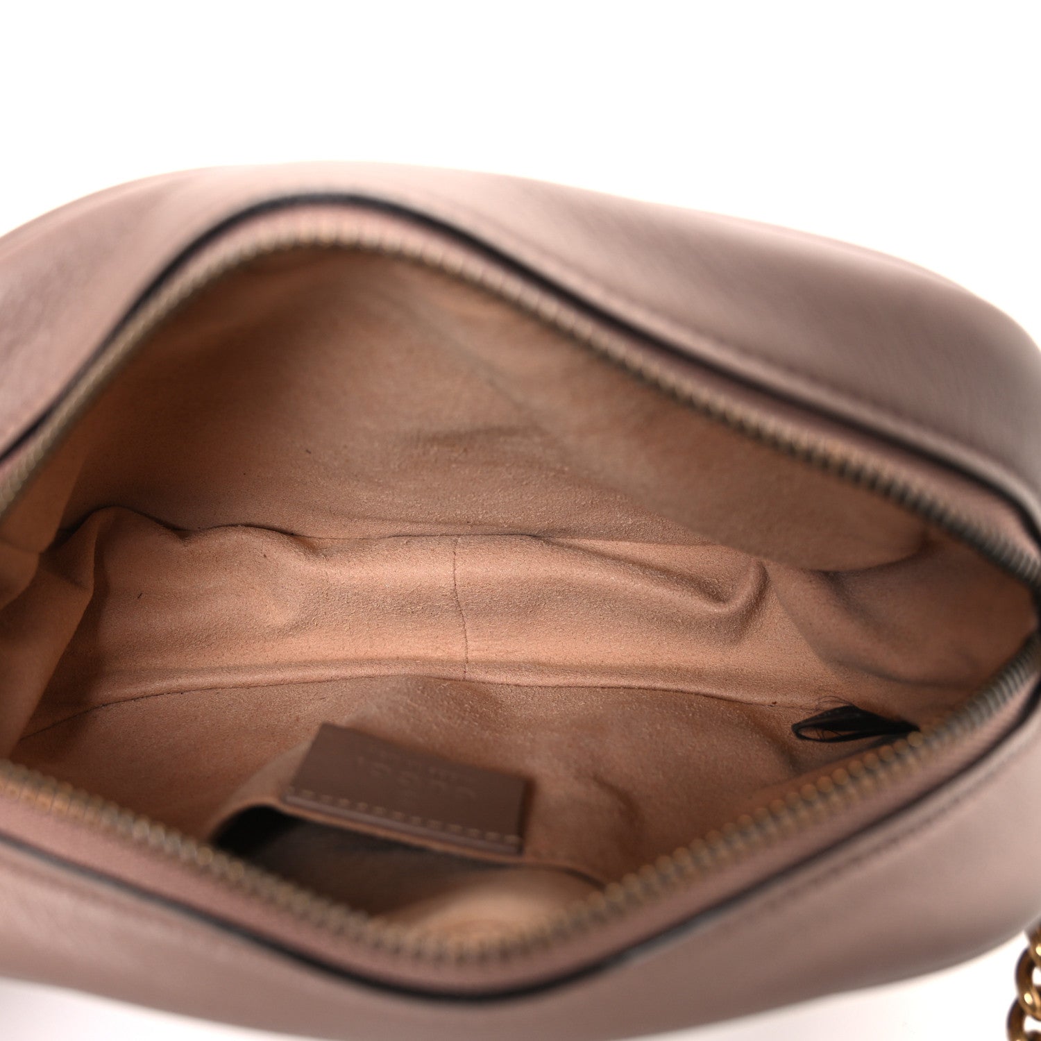 Gucci Calfskin Matelasse Mini GG Marmont Chain Shoulder Bag Porcelain Rose