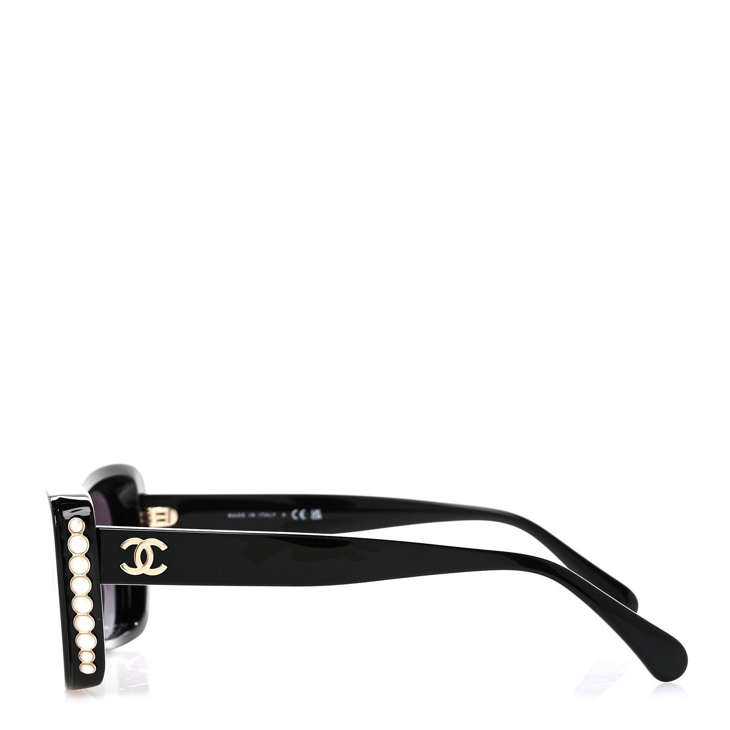 Acetate Pearl Cat Eye CC Sunglasses 5481-H-A Black