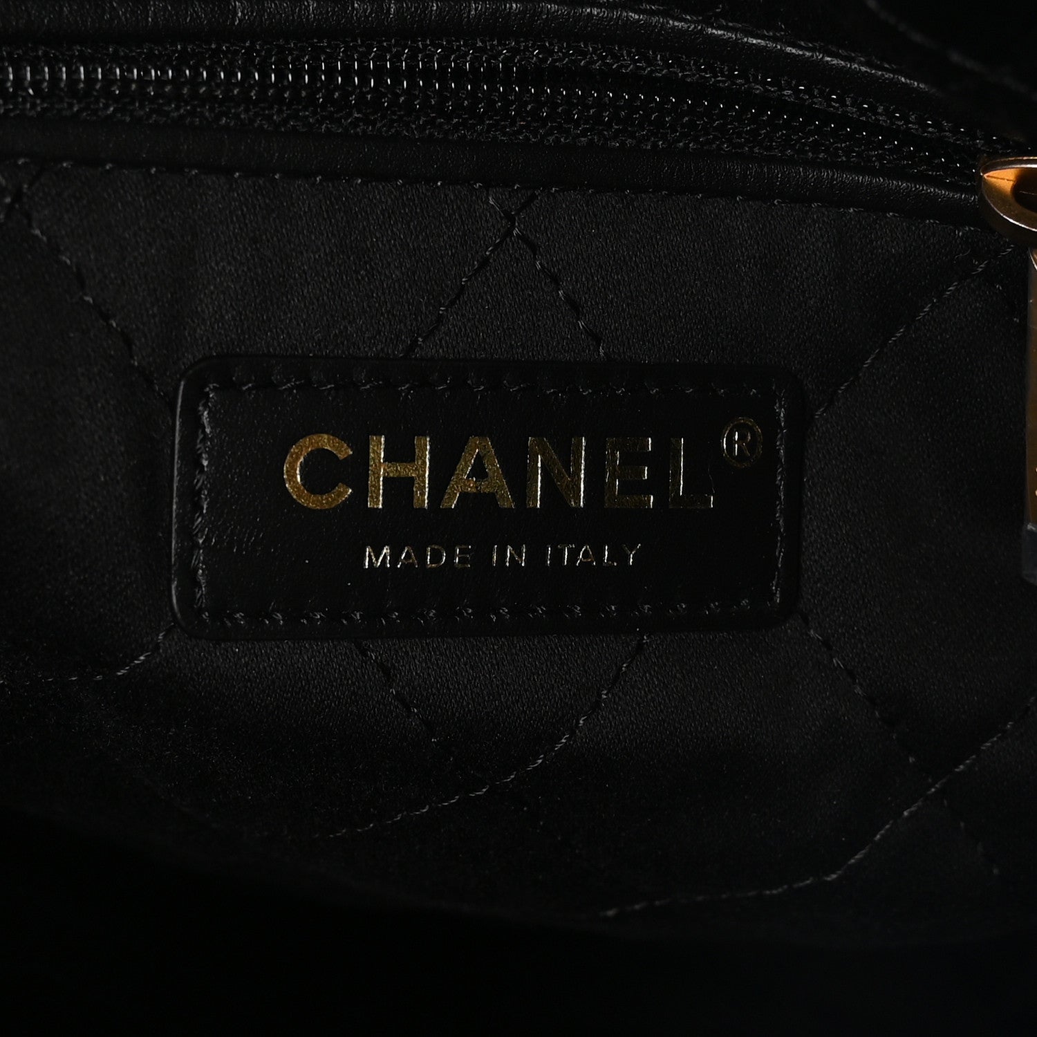 Chanel Shiny Calfskin Quilted Chanel 22 Backpack Black