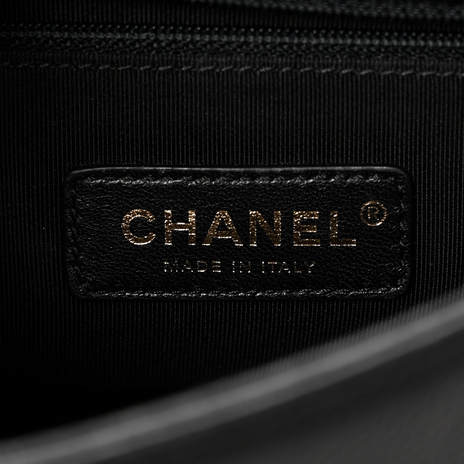 Chanel Grained Calfskin Quilted Small Label Click Flap Bag Black