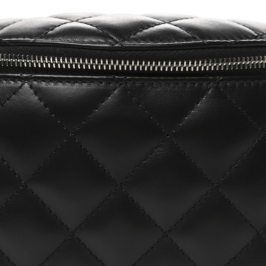 Chanel Calfskin Quilted Waist Belt Bag Black
