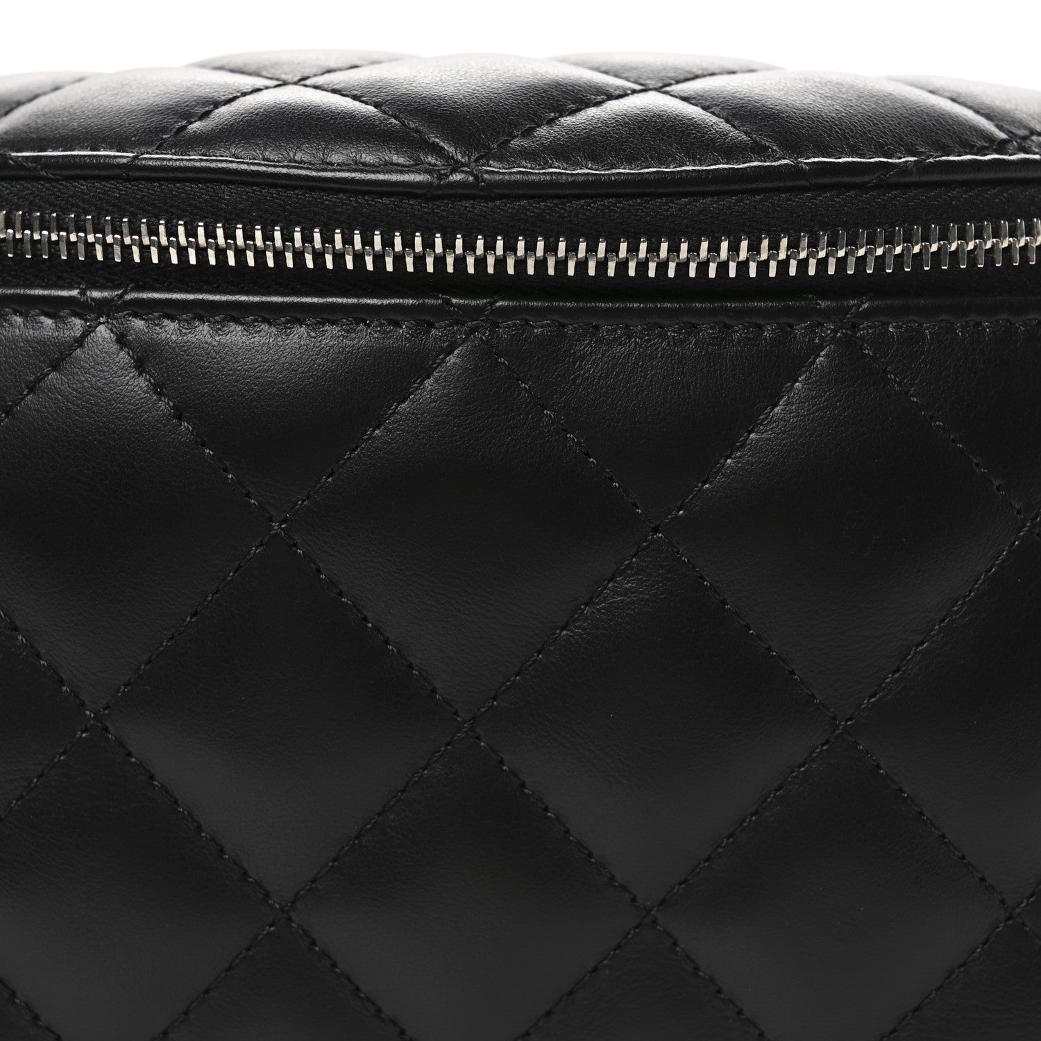 Chanel Calfskin Quilted Waist Belt Bag Black