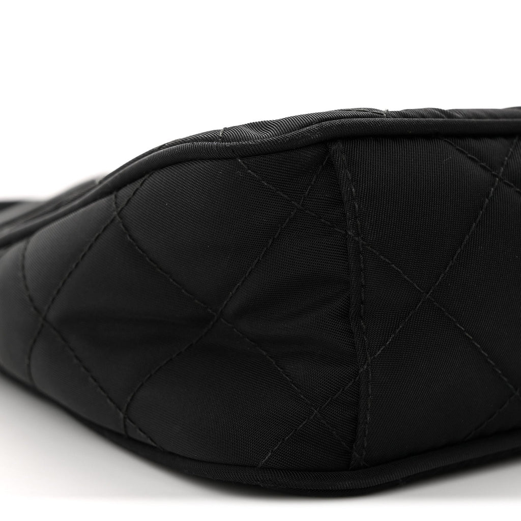 Prada Nylon Tessuto Impuntu Quilted Crossbody Bag Black