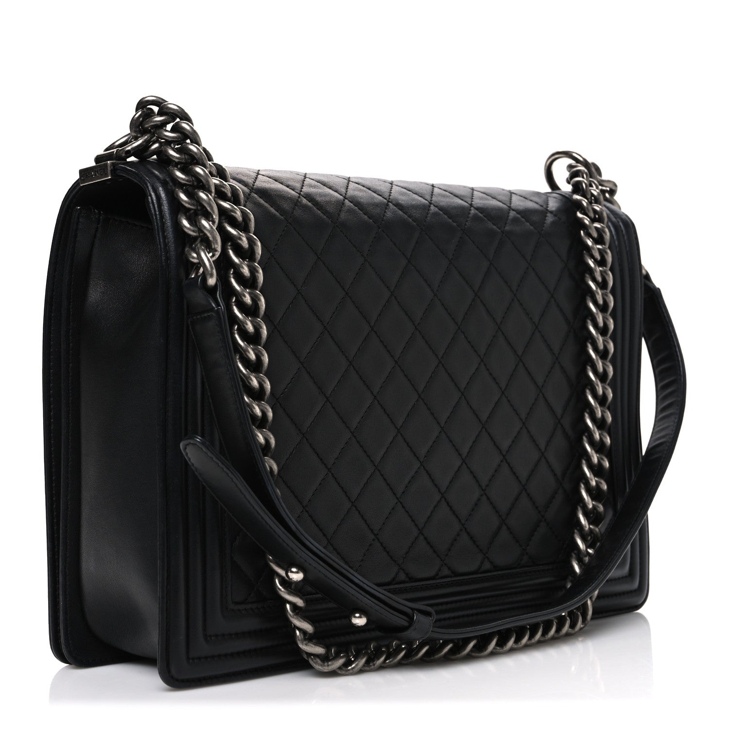 Chanel Lambskin Quilted Large Boy Flap Black