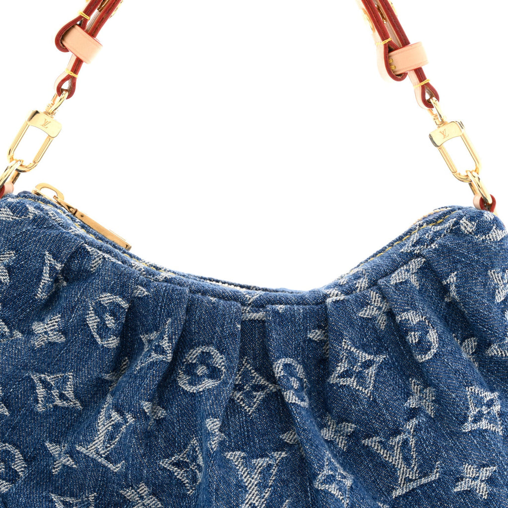 Louis Vuitton Monogram Denim Pochette Valley Blue