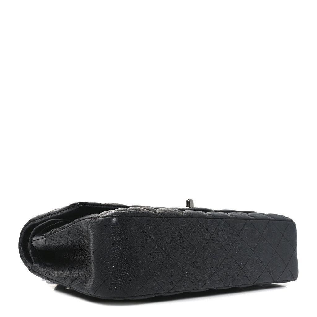 Chanel Iridescent Caviar Quilted Medium Double Flap Black